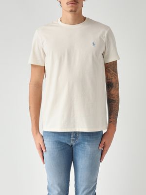1. T-shirt custom slim fit en jersey de coton Écru