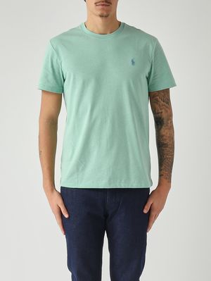 1. Herren-T-Shirt in Custom Slim Fit aus Baumwolljersey Aquagrün