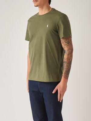 3. Herren-T-Shirt in Custom Slim Fit aus Baumwolljersey Moosgrün