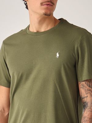 5. Herren-T-Shirt in Custom Slim Fit aus Baumwolljersey Moosgrün