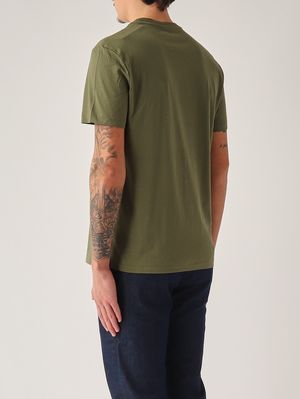 4. Herren-T-Shirt in Custom Slim Fit aus Baumwolljersey Moosgrün