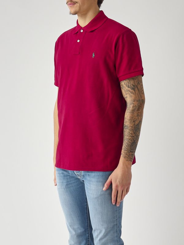 3. Herren-Poloshirt Custom Slim Fit aus Baumwollpiqué Granatapfel Polo Ralph Lauren 710680784