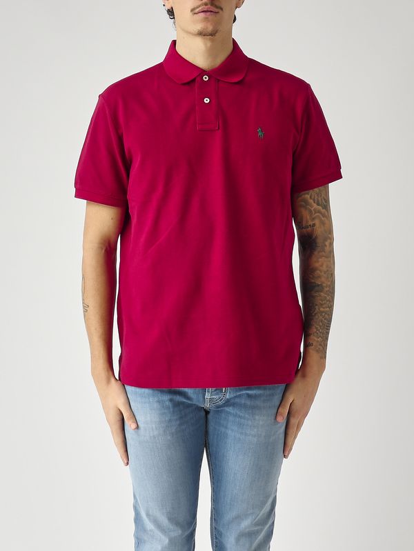 Men's custom slim fit polo in cotton piqué Pomegranate Polo Ralph Lauren