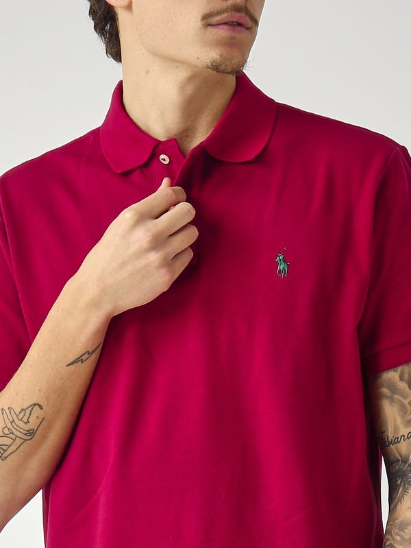 5. Herren-Poloshirt Custom Slim Fit aus Baumwollpiqué Granatapfel Polo Ralph Lauren 710680784