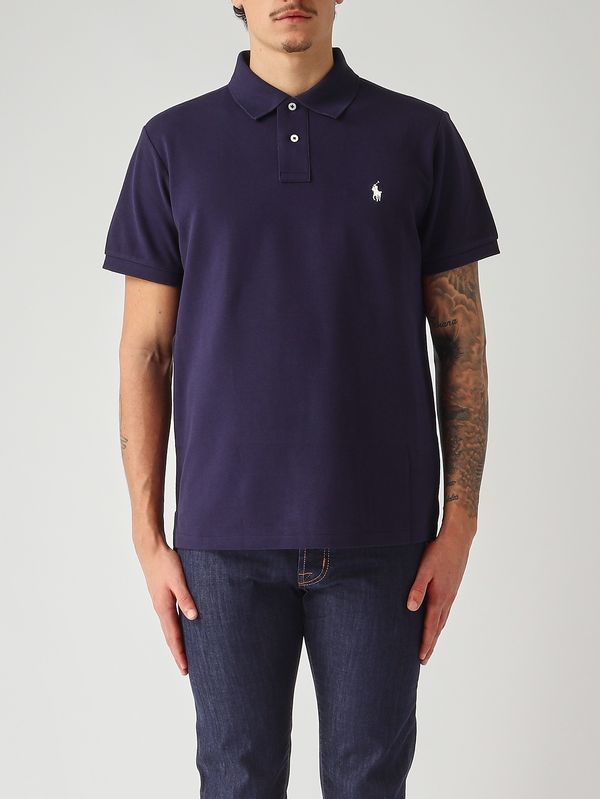 Men's custom slim fit polo in cotton piqué Navy Polo Ralph Lauren