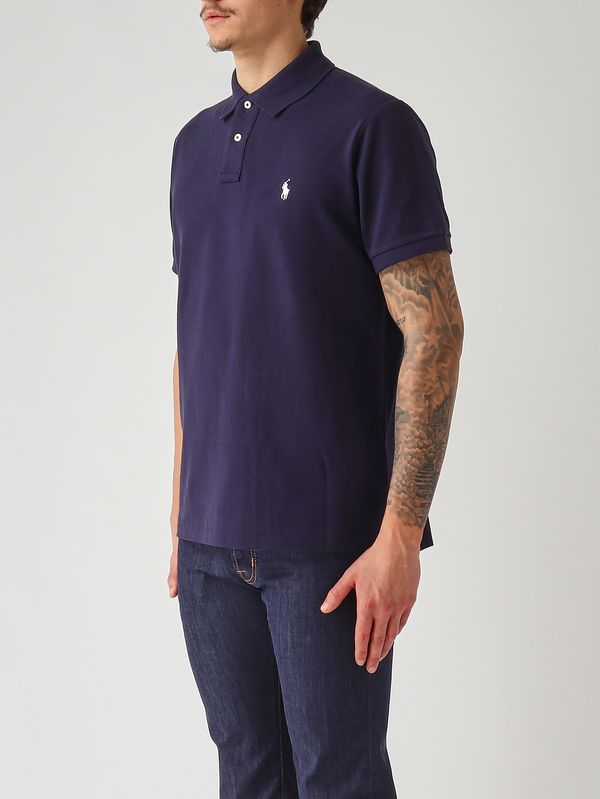 3. Herren-Poloshirt Custom Slim Fit aus Baumwollpiqué Marineblau Polo Ralph Lauren 710680784