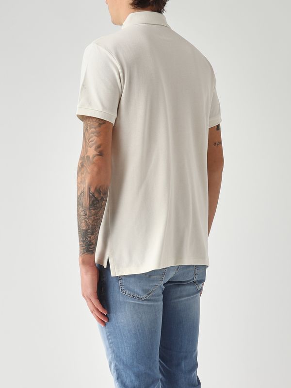 3. Polo uomo custom slim fit in piqué di cotone Ecru Polo Ralph Lauren 710680784