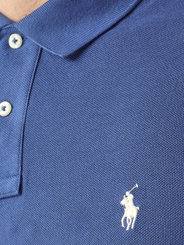 4. Polo uomo custom slim fit in piqué di cotone Inchiostro Polo Ralph Lauren 710680784