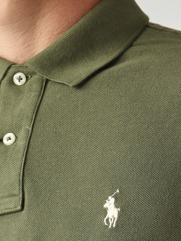 4. Polo de hombre custom slim fit en piqué de algodón Verde Musgo Polo Ralph Lauren 710680784