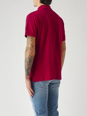 4. Herren-Poloshirt Custom Slim Fit aus Baumwollpiqué Granatapfel