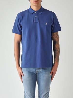 1. Polo uomo custom slim fit in piqué di cotone Inchiostro