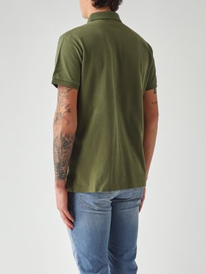 3. Polo de hombre custom slim fit en piqué de algodón Verde Musgo