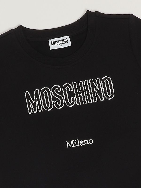 3. Vestido de niña de algodón elástico. Negro Moschino hdv0hylda25