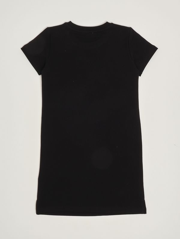 2. Vestido de niña de algodón elástico. Negro Moschino hdv0hylda25