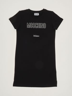 1. Vestido de niña de algodón elástico. Negro