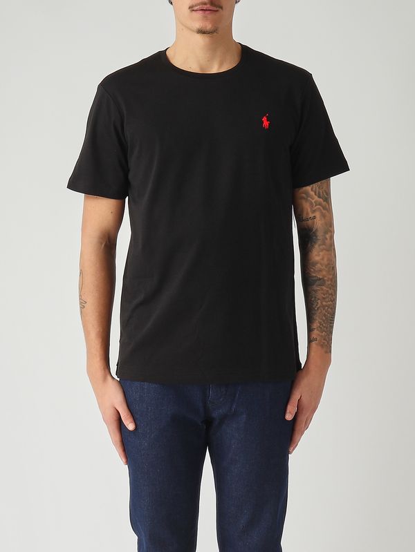1. Camiseta de hombre de corte entallado personalizado en punto de algodón Negro Polo Ralph Lauren 710680785