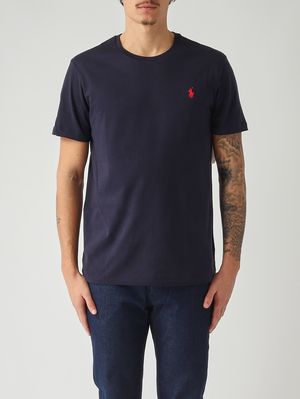 1. Herren-T-Shirt Custom Slim Fit aus Baumwolljersey Marineblau