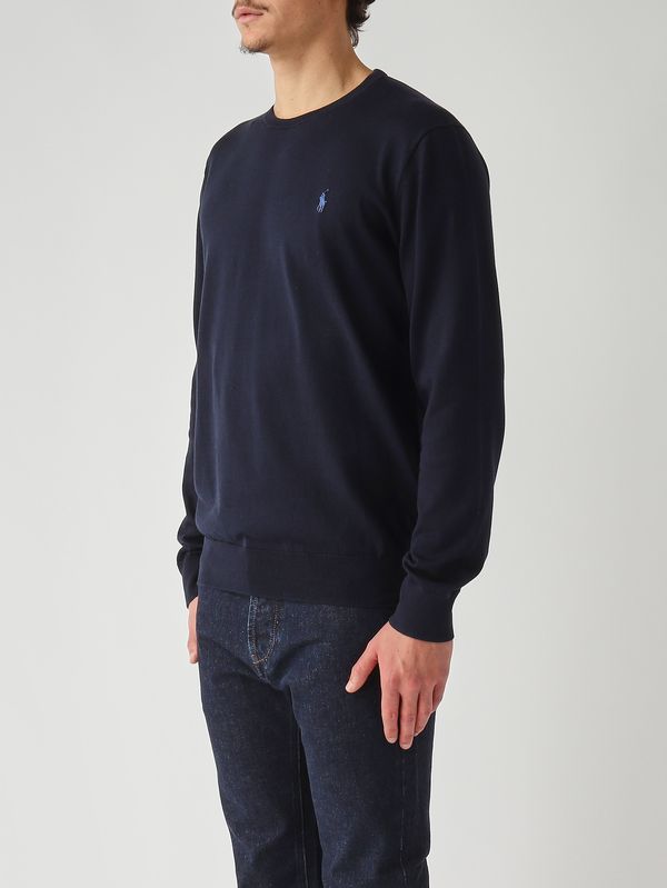 3. Pull coupe slim en coton pour homme Bleu marine Polo Ralph Lauren 710684957
