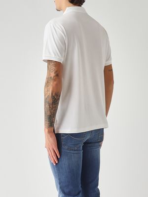 4. Herren-Poloshirt Slim Fit aus Pima-Baumwolle Weiß