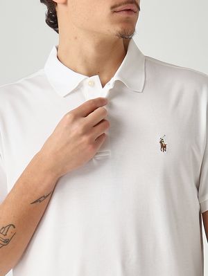 Polo Ralph Lauren Men's slim fit polo in Pima Cotton - White