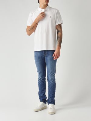 2. Herren-Poloshirt Slim Fit aus Pima-Baumwolle Weiß