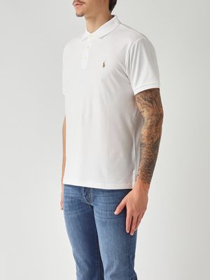 3. Herren-Poloshirt Slim Fit aus Pima-Baumwolle Weiß