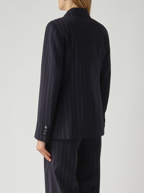 4. Pantalone donna Onagro in lana vergine Blu Gessato Max Mara Studio 2616041041600