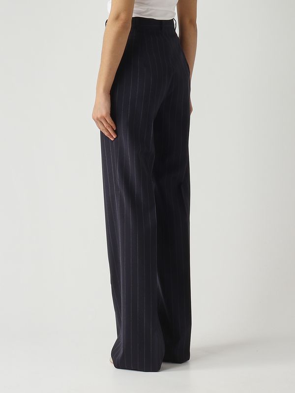 4. Pantalone donna Enfasi in lana vergine Blu Gessato Max Mara Studio 2616131071600