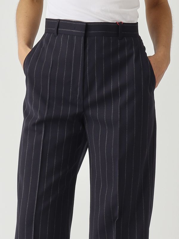 5. Pantalone donna Enfasi in lana vergine Blu Gessato Max Mara Studio 2616131071600