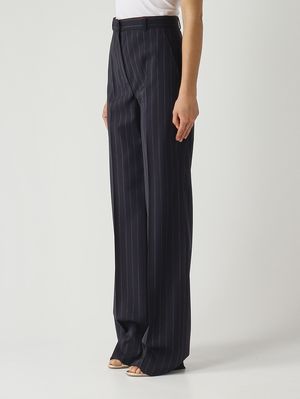 3. Pantalone donna Enfasi in lana vergine Blu Gessato