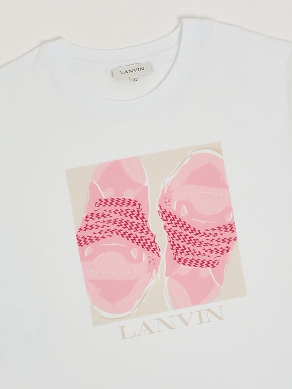 3. T-shirt bambina in cotone Bianco Lanvin n30332