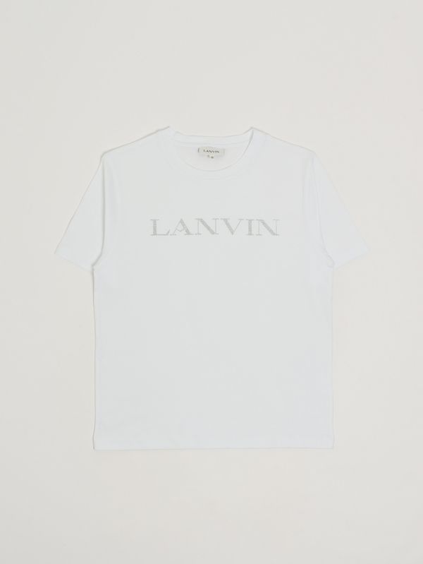1. T-shirt bambina in cotone Bianco Lanvin n30335