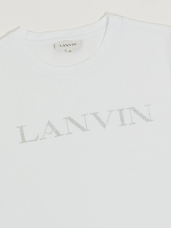3. T-shirt bambina in cotone Bianco Lanvin n30335