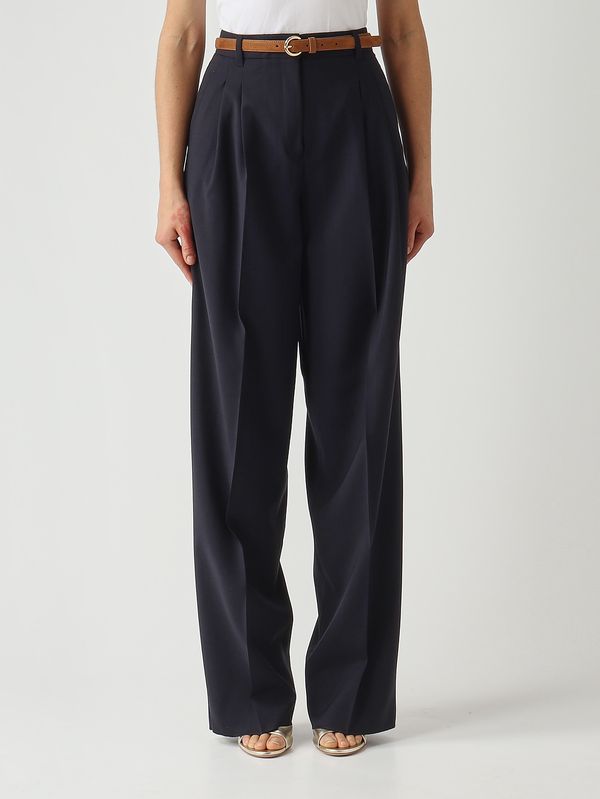 1. Women's Bacio trousers in virgin wool Navy Max Mara Studio 2616131081600