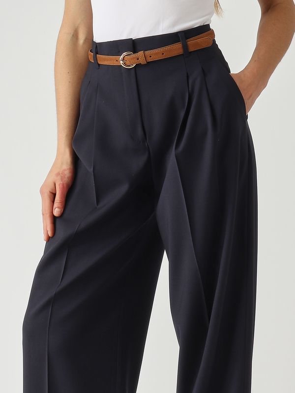 5. Women's Bacio trousers in virgin wool Navy Max Mara Studio 2616131081600