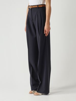 3. Women's Bacio trousers in virgin wool Navy