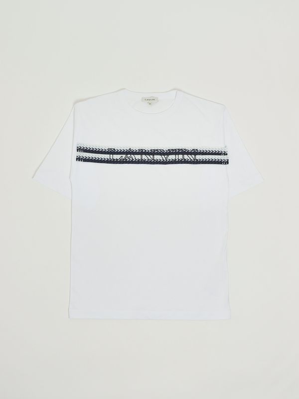 1. T-shirt garçon en coton Blanc-Bleu Lanvin n30362