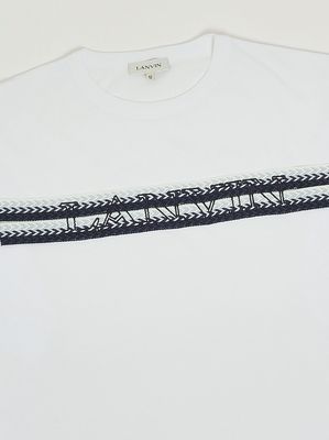 3. T-shirt garçon en coton Blanc-Bleu