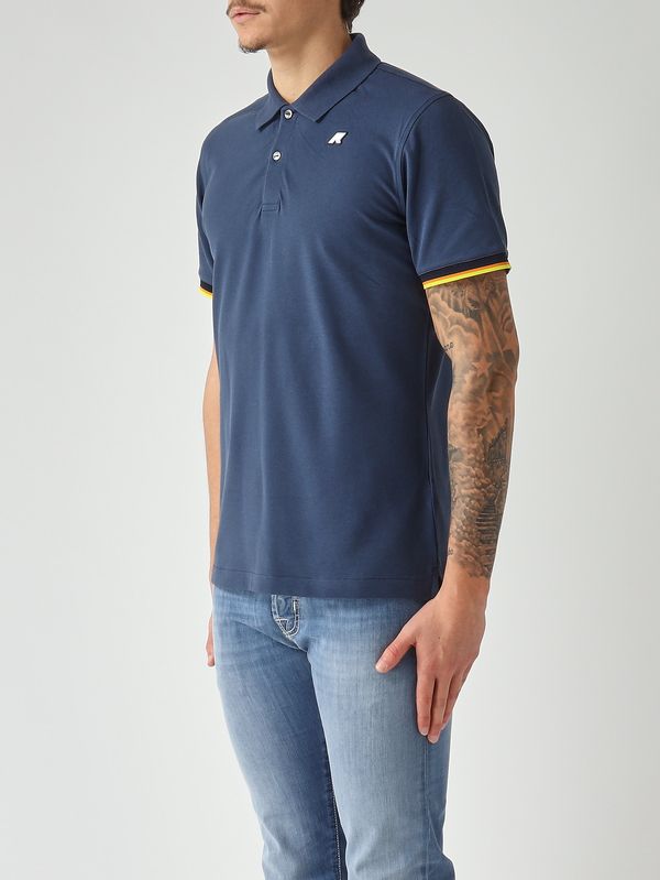 2. Herren-Poloshirt Vincent aus Stretch-Baumwollpiqué Indigoblau K-Way k1125bw