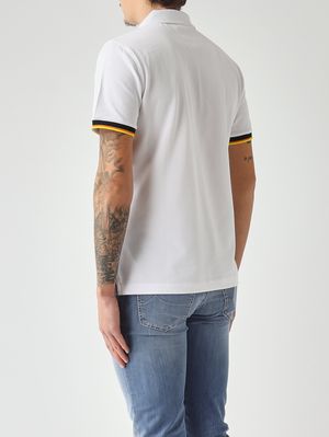 3. Polo de hombre Vincent en algodón piqué elástico Blanco