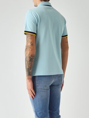 3. Polo homme Vincent en coton stretch piqué Céleste