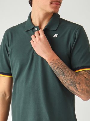 4. Polo de hombre Vincent en algodón piqué elástico Verde Caqui