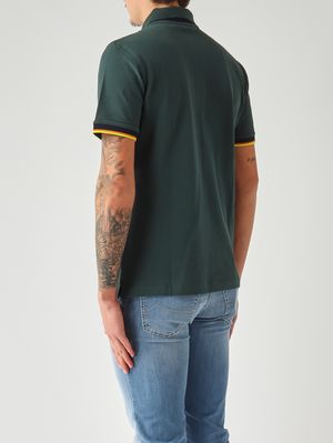 3. Polo de hombre Vincent en algodón piqué elástico Verde Caqui