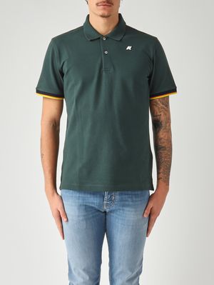 1. Polo de hombre Vincent en algodón piqué elástico Verde Caqui