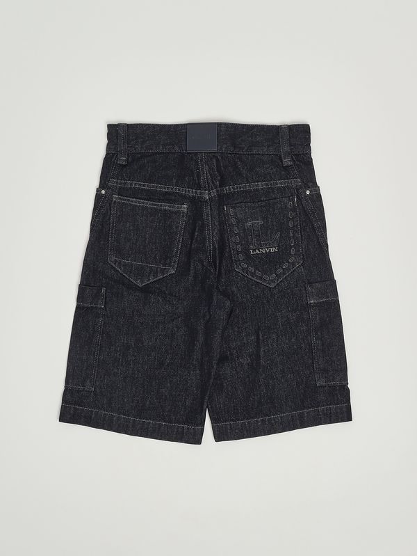 2. Bermudas de niño de denim de algodón Azul Denim Lanvin n30380