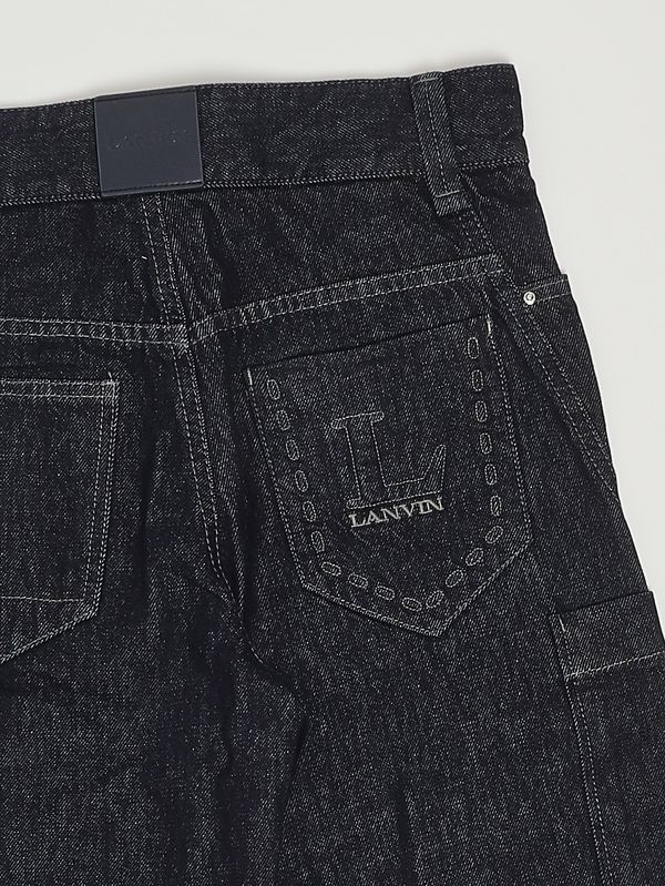 3. Bermudas de niño de denim de algodón Azul Denim Lanvin n30380