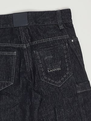 3. Bermuda garçon en denim de coton Bleu Denim