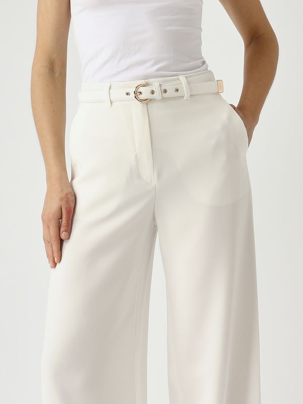 5. Pantalone donna Amico in crepe Bianco Max Mara Studio 2616131025600