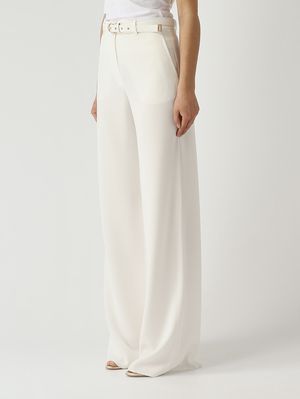 3. Pantalone donna Amico in crepe Bianco