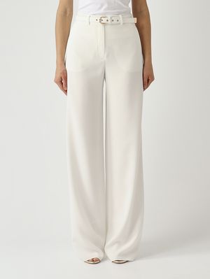 1. Pantalone donna Amico in crepe Bianco